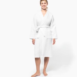 Peignoir kimono nid d'abeille