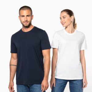 T-shirt col rond manches courtes unisexe