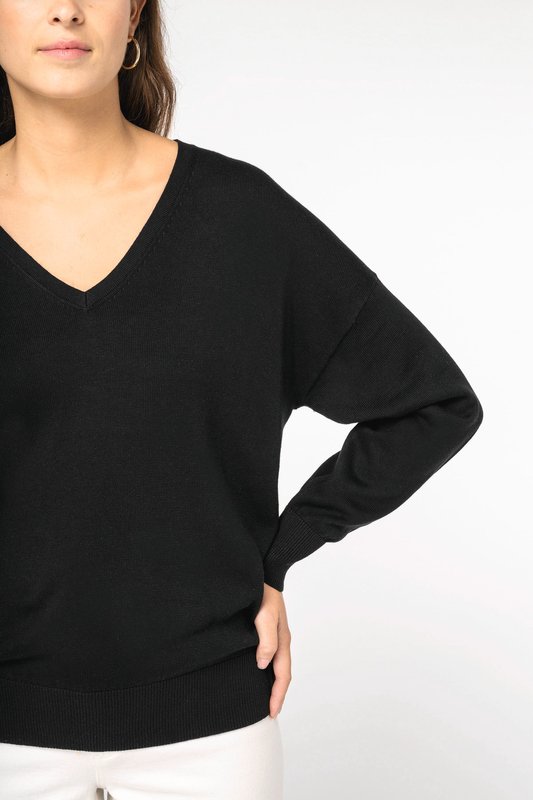 Pull écoresponsable col V en lyocell femme – Image 6