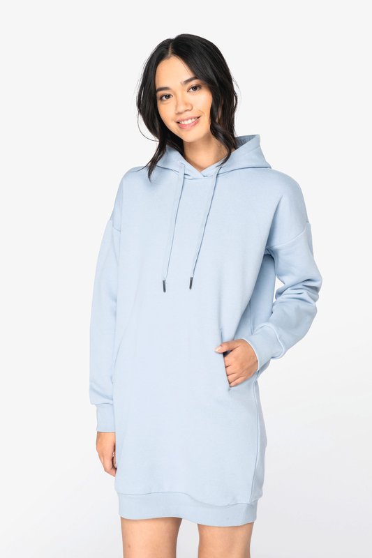 Robe sweat-shirt écoresponsable à capuche femme