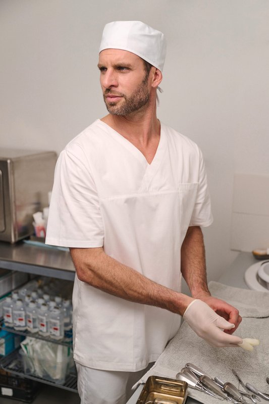 Tunique coton manches courtes unisexe – Image 17