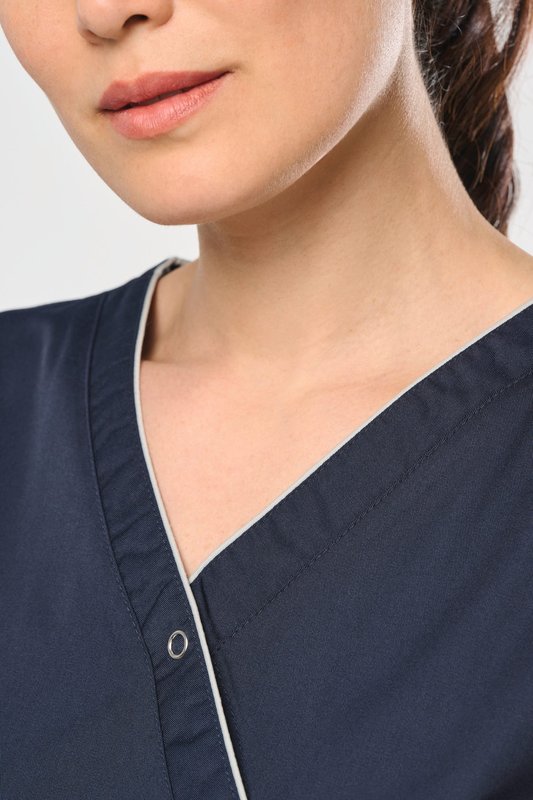 Blouse polycoton avec boutons-pression femme – Image 6