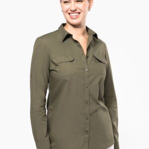 Chemise safari manches longues femme