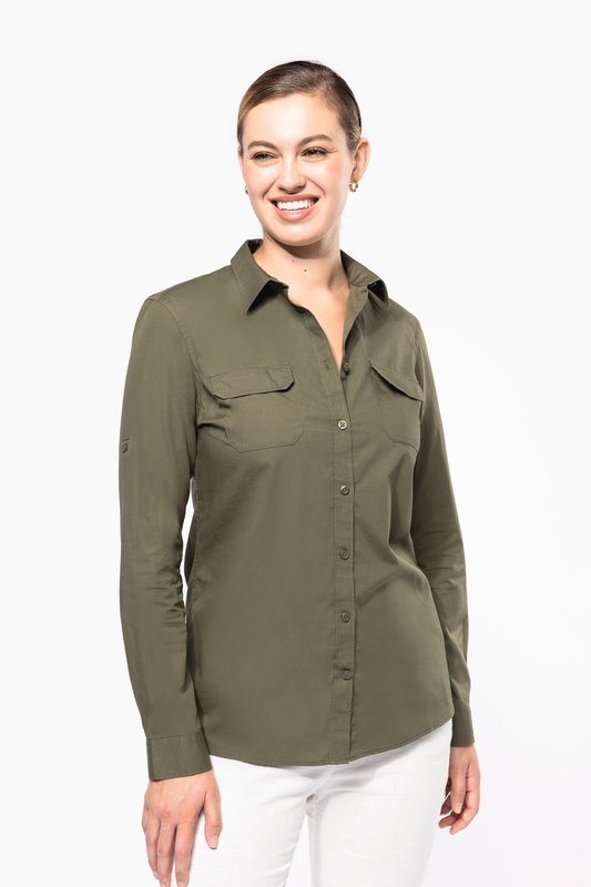 Chemise safari manches longues femme
