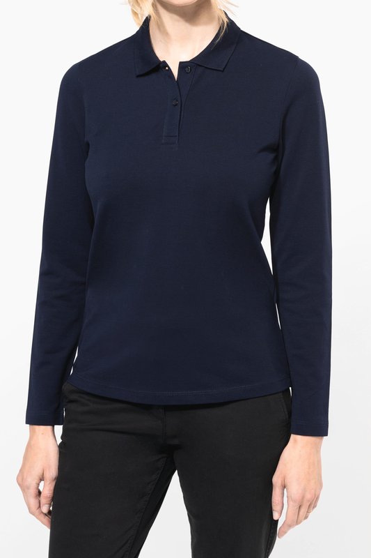 Polo Supima® manches longues femme – Image 4