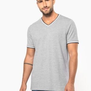T-shirt maille piquée col V homme