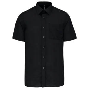 Chemise popeline polycoton manches courtes entretien facile homme
