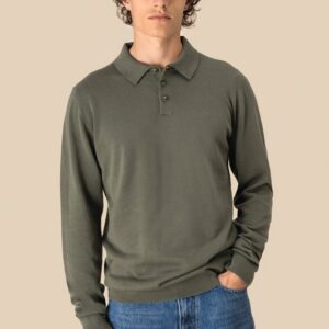 Polo écoresponsable manches longues homme