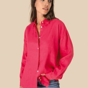 Chemise oversize en lin femme