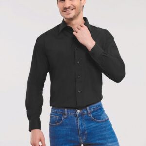 Chemise homme popeline polycoton manches longues
