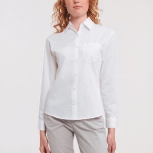 Chemise femme popeline pur coton manches longues