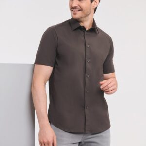 Chemise fittée homme manches courtes