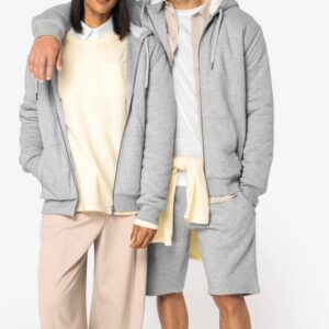 Sweat-shirt écoresponsable zippé doublé en sherpa unisexe