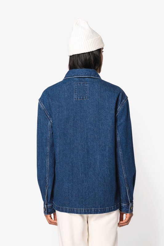 Veste en jean écoresponsable à épaules tombantes unisexe – Image 6