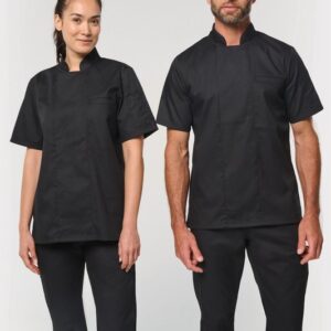 Veste de cuisine écoresponsable manches courtes unisexe