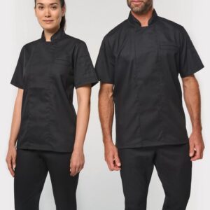 Veste de cuisine écoresponsable et respirante manches courtes unisexe