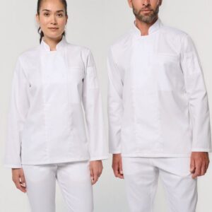 Veste de cuisine écoresponsable et respirante manches longues unisexe