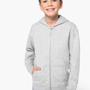 Sweat-shirt recyclé zippé à capuche enfant