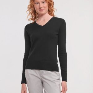Pullover femme col v