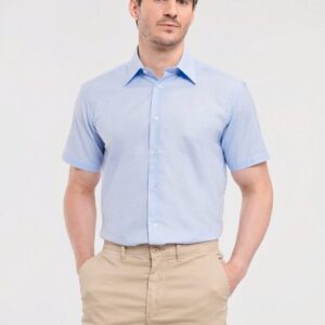 Chemise oxford cintrée manches courtes homme