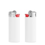 Blanc opaque / Poussoir rouge