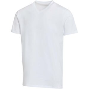 T-shirt unisexe en coton bio certifié OCS Balfour à manches courtes et col en V de 200 g/m²