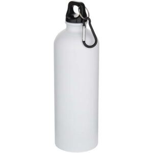 Bouteille d’eau Oregon de 750 ml en acier inoxydable à simple paroi certifiée RCS, recyclé mat avec mousqueton