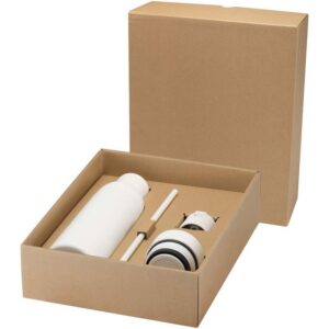 Bouteille d’eau Illuminate de 650 ml en acier inoxydable recyclé à double paroi RCS avec couvercle 3 pièces