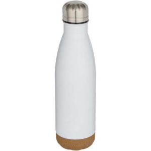 Bouteille d’eau Cove de 500 ml en acier inoxydable isolée sous vide et à double paroi avec détails en liège