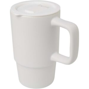 Mug Carter en céramique de 450 ml avec couvercle en plastique