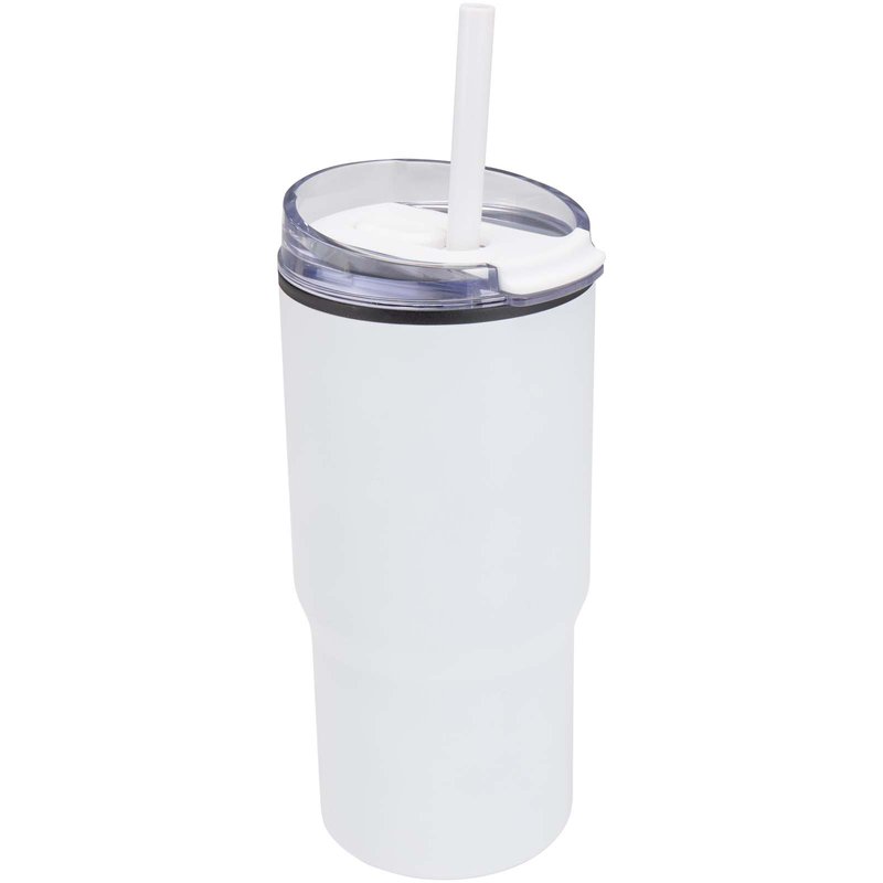 Gobelet isotherme à double paroi Westin 540 ml en RCS recyclé, avec paille