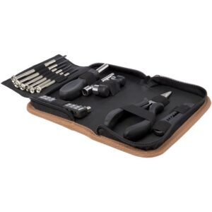 Ensemble d'outils Spike 24 pièces en plastique recyclé certifié RCS avec pochette en liège