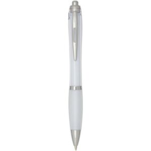 Stylo bille en plastique recyclé RCS avec corps et grip colorés (encre noire) Nash