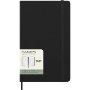Agenda L hebdomadaire horizontal 12 mois Moleskine à couverture rigide