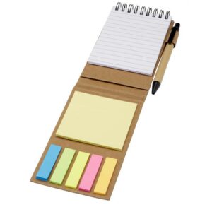 Bloc-notes autocollant avec stylo bille Flipper (encre noire)