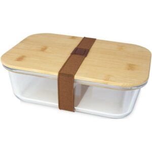 Boîte repas Roby en verre avec couvercle en bambou 1000 ml